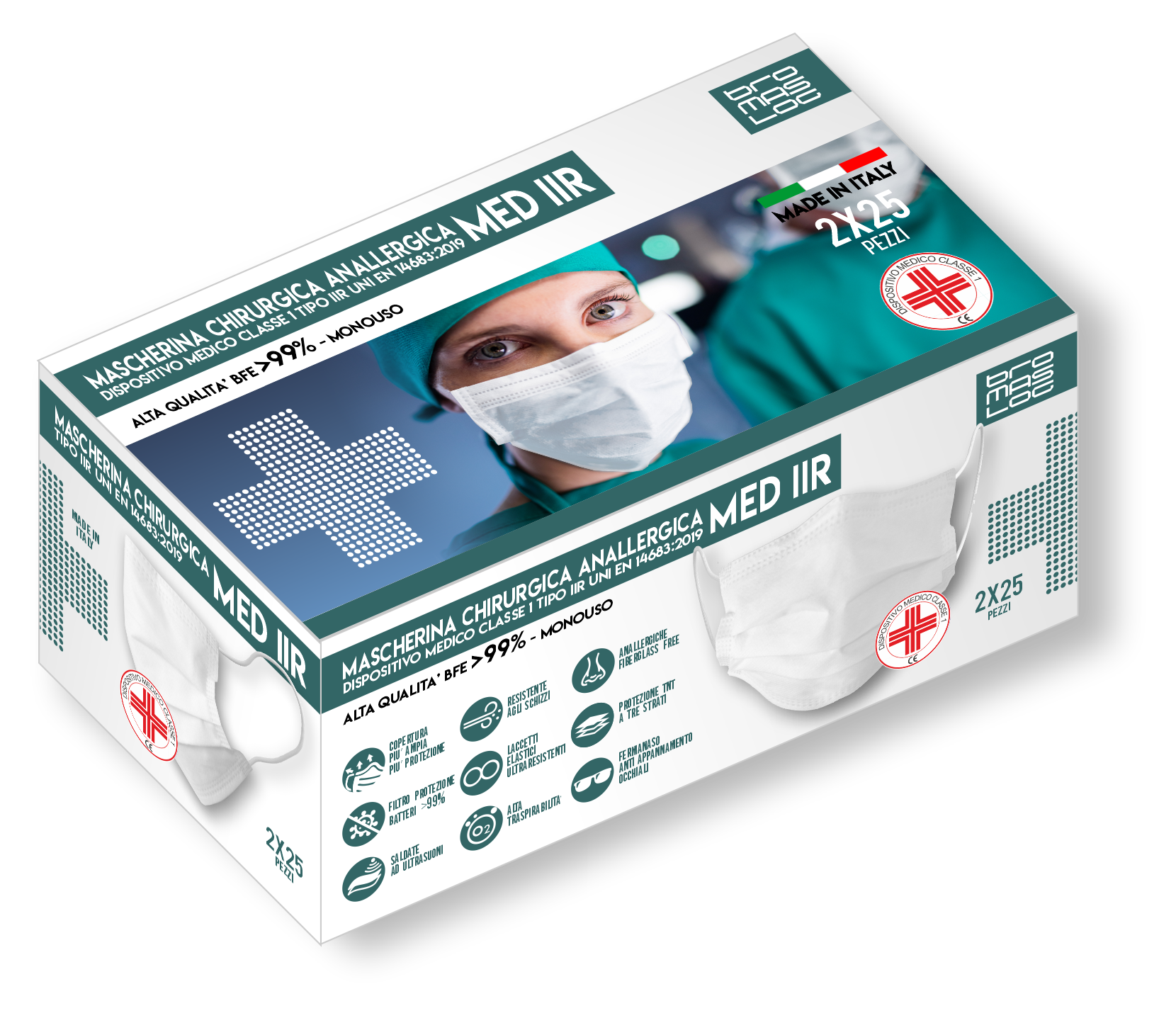 bromaslog scatola mascherine 3d